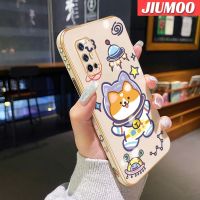 เคส JIUMOO สำหรับ Vivo V17 V19 V19นีโอ (อินโดนีเซีย) เคสการ์ตูนน่ารักลายลูกสุนัขอวกาศดีไซน์ใหม่นิ่มหรูหราเคลือบเคสโทรศัพท์ขอบด้านข้างเคสกันกระแทกสี่เหลี่ยมคลุมทั้งหมดป้องกันเลนส์กล้องเคส