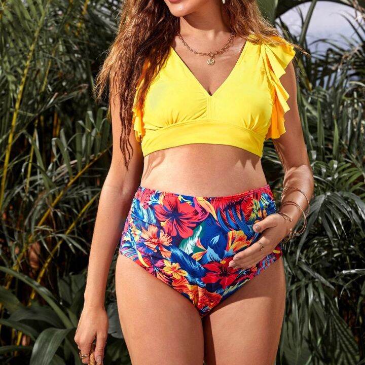 swimwear-maternidade-gola-v-feminino-mai-de-ver-o-sexy-praia-biqu-ni-gravidez