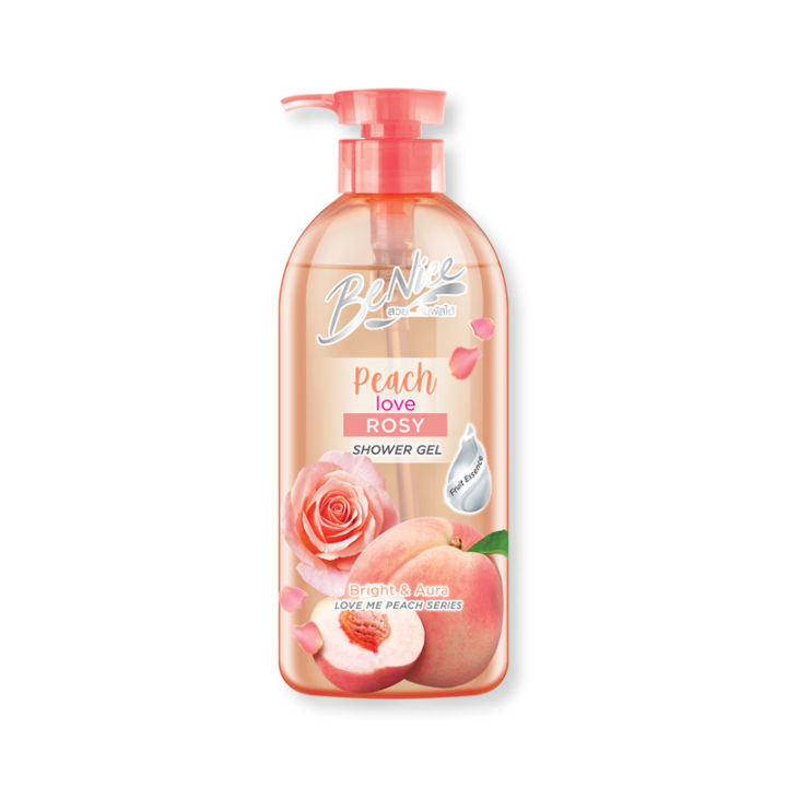 benice-shower-gel-peach-love-rosy-450-ml-บีไนซ์-เจลอาบน้ำ-พีช-เลิฟ-โรซี่-450-มล