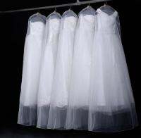 50pcs High Grade Transparent Wedding Dress Dust Cover Soft Tulle Garment Bags Bridal Gown Net Yarn Bag 160cm 180cm SN3926 Wardrobe Organisers