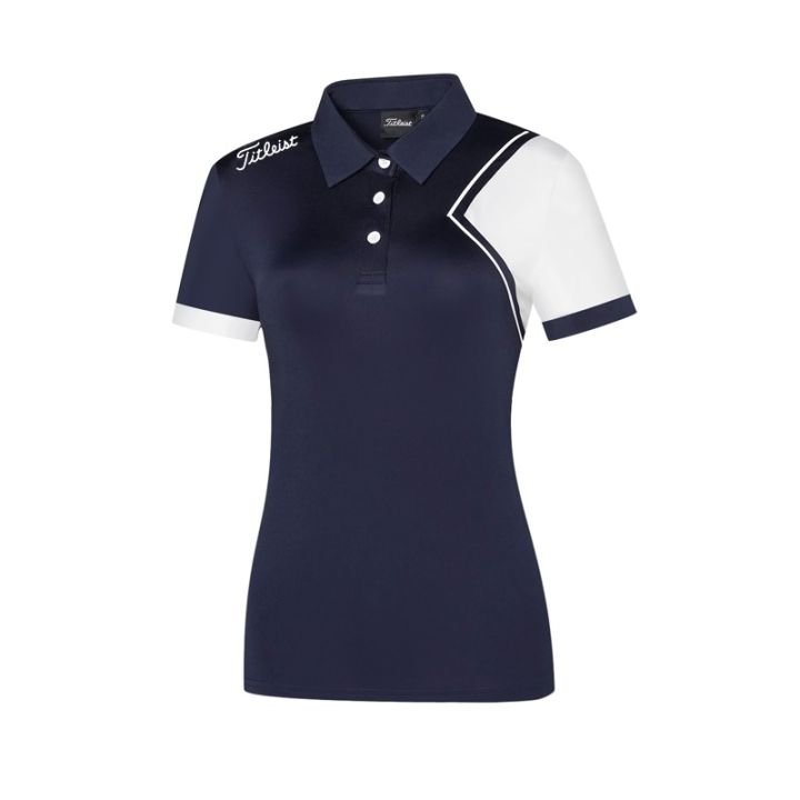 le-coq-castelbajac-utaa-g4-anew-honma-new-golf-ladies-white-sports-ball-jacket-short-sleeved-t-shirt-quick-drying-sweat-wicking-breathable-polo-shirt