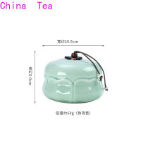 [คุณภาพสูง,Fast Delivery] ชาจีนกาน้ำชาเซรามิคหม้อเก็บ,ชาเขียวปิดผนึกความชื้นหม้อ,High-End Puer ชาแก้ว,สไตล์ใหม่