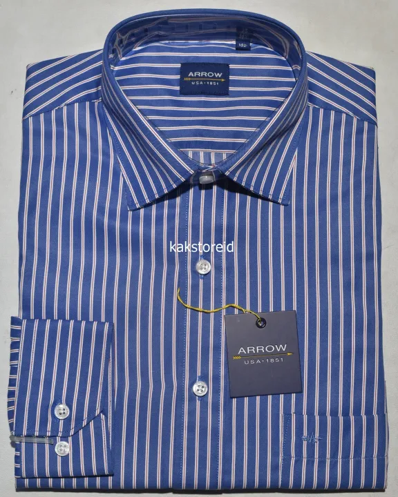 Kemeja Pria Formal Lengan Panjang ARROW Biru Reguler ARR 238 ORIGINAL