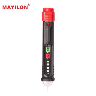 MAYILON HT90 Non Contact AC เครื่องตรวจจับแรงดันไฟฟ้า Smart Tester ปากกา12-1000V Contactless ช่างไฟฟ้าเครื่องมือตัวบ่งชี้ปรับ