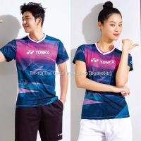 ◑▥ Yonex2023s new products: mens and womens badminton suit short-sleeved sports table tennis suit and tennis match uniform