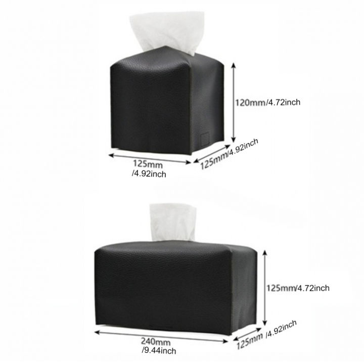 กล่องเนื้อเยื่อหนัง-pu-ผิวโต๊ะสี่เหลี่ยมเก็บผ้าเช็ดปากที่ใส่กระดาษทิชชูสูบน้ำสไตล์นอร์ดิกสำหรับบ้านห้องน้ำครัวออฟฟิศ