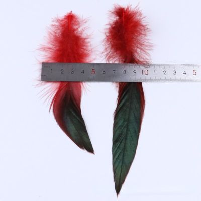 ‘【；】 50 Pieces/Bag Dyed Wild Chicken Feather DIY Feather Handicraft Accessories Feather Decorations Color Chicken Feather