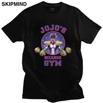 Funny Mens Jotaro Kujo T Shirt Short Sleeve Cotton Graphic T Shirts Jojo Bizarre Adventure Tee Casual Manga Fans Clothing Gift XS-6XL