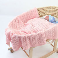 Baby Knitting Blanket Sleeping Bag Swaddle Soft Receiving Blanket Spring Autumn And Winter Baby Crib Warm Air Conditioner Quilt