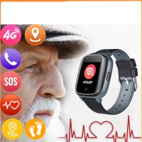 ❇❇☁ 4g Smart watch android Seniors fitness Blood Pressure Video Chat Digital watches Heart Rate GPS Tracker SOS for Elderly Monitor