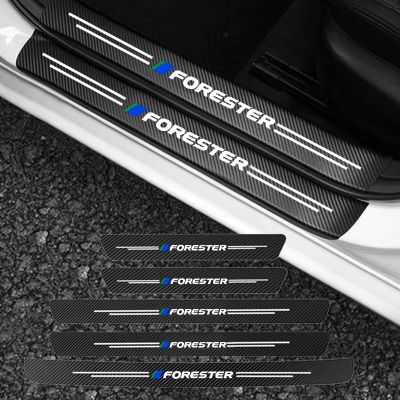 [Hot K] ชายบันไดธรณีประตูรถยนต์สำหรับ Subaru Forester SG SJ SK 2017-2023รถคาร์บอนไฟเบอร์ด้านหลังลำต้นอุปกรณ์สติ๊กเกอร์กันชน