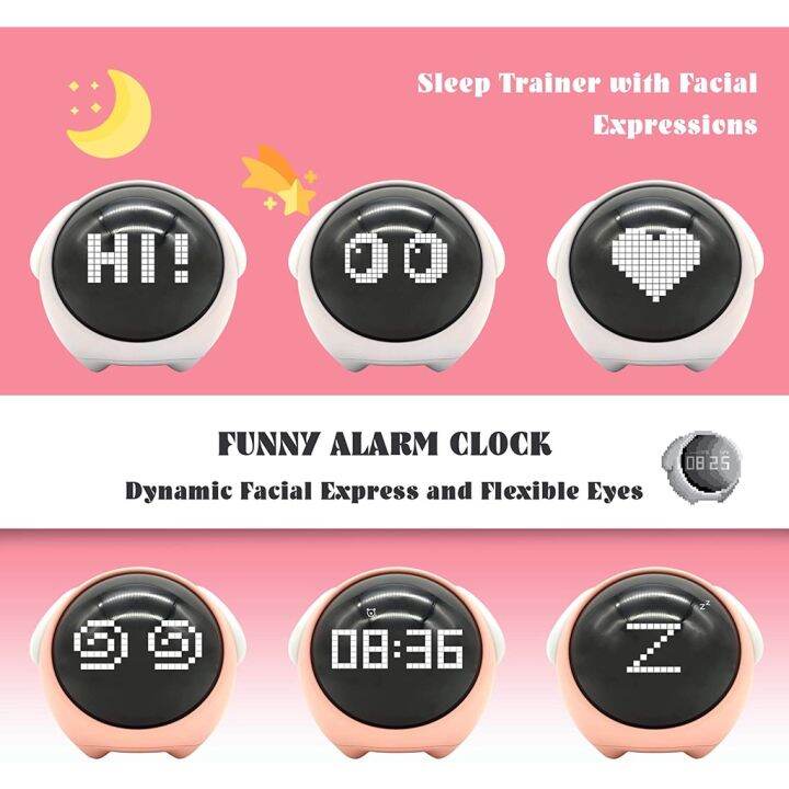 ⚡POPULAR IN STOCK⚡Tik Tok Emoji Alarm Clock Kids Night Light Wake Up Electronic Digital Table