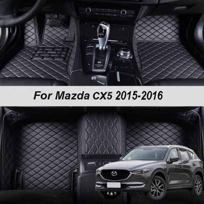 （A SHACK） Custom MadeCar พรมปูพื้น ForCX5 CX-5 2015 2016ภายใน DetailsCarpets พรมเท้าแผ่นอุปกรณ์เสริม