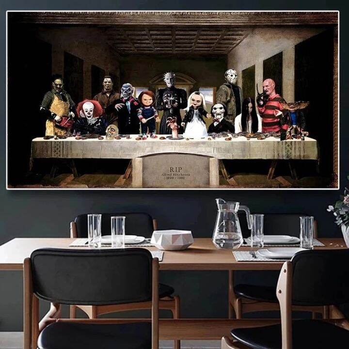 Classic Horror Movie Characters Chucky The Last Supper Poster Canvas