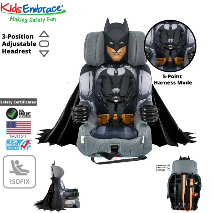 คาร์ซีทสำหรับเด็กโต-แบทแมน-ใช้ได้ตั้งแต่1ขวบถึง12ขวบ-kidsembrace-dc-comics-batman-combination-harness-booster-car-seat-ราคา-14-500-บาท