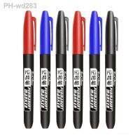 3 pcs/Set Permanent Marker Pen Waterproof Ink Fine Point Black Blue Red Oil Ink 1.5mm Round Toe Fine Color Marker Pens