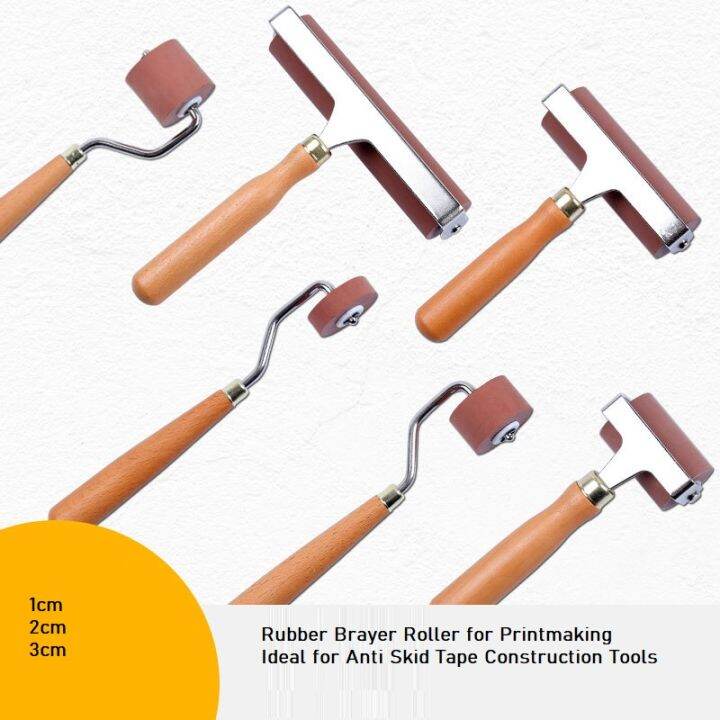 Rubber Brayer Roller for Printmaking, Ideal for Anti Skid Tape