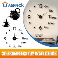 ZZOOI 2022 New 3D Wall Clock Luminous Frameless Wall Clocks DIY Digital Clock Wall Stickers Silent Clock Home Decoration Living Room