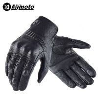 【LZ】p0os3f Summer Motorcycle Gloves Vintage Leather Cycling Gloves Men Women Perforation Motorcyclist Motocross Glove Bike Moto Accessories