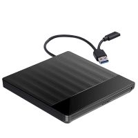 USB External Portable Optical Drive Type-C+USB3.0 Dual Port Portable Optical Drive DVD CD Burner DVD 8X 24X/8X CD