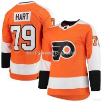 ✧ g40349011chao 037A Yp2 NHL เสื้อยืดแขนยาว ลาย Carter Hart Orange Philadelphia Flyers Jersey Hockey พลัสไซซ์ PY2