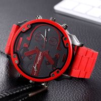 Hot Seller European and mens watch domineering dual movement you ins student party fashion large dial red tape