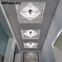 SWFebruary Ceiling Lamp LED For Corridor Aisle Cloakroom Black Gold Modern Chandelier In The Hallway Balcony Home Decor Lights