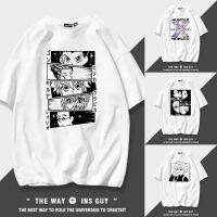 【HOT】ธีมอะนิเมะเสื้อยืดคอกลมผ้าฝ้ายพิมพ์ลายกราฟฟิคสำหรับผู้ชาย เสื้อโอเวอร์ไซส์ผู้ชายและผู้หญิงคอกลม100%cotton