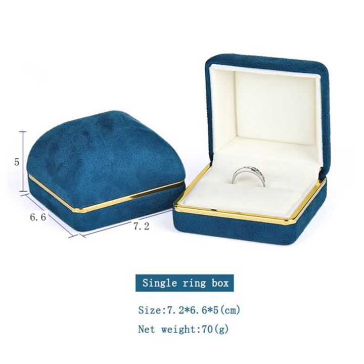 เล็บหูมุ้งแบบมองโกเลียกล่องใส่แหวนแหวนแต่งงานกล่องเก็บเครื่องประดับเสื้อผ้าผ้าสักหลาดใหม่