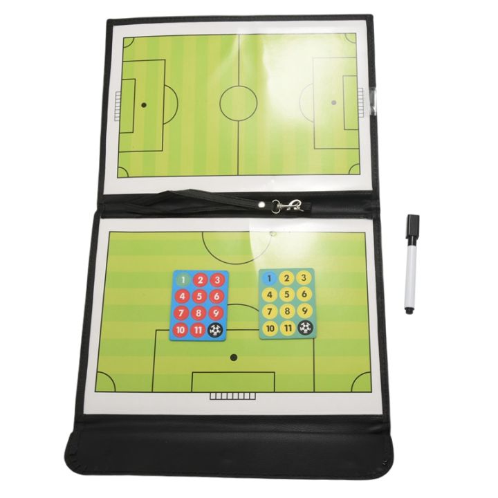 portable-trainning-assisitant-equipments-football-soccer-tactical-board-2-5-fold-leather-useful-teaching-board