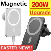 200W Magnetic Wireless Car Charger Air Vent Mount for MacSafe iPhone 13/13 Pro Max/14/12 Pro Max Mini Magnet Phone Holder Stand