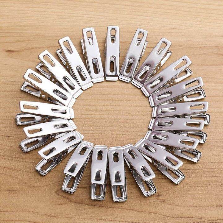 thickened-clothespins-laundry-quilt-clip-20pcs-clips-for-bed-sheet-stainless-steel-small-clip-clothes-pegs-gadgets-for-home-love