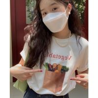 cpjgirlxx | Veggie Tee - [new6/15] เสื้อยืดคอกลมแขนสั้นสกรีนลาย นุ่มๆ