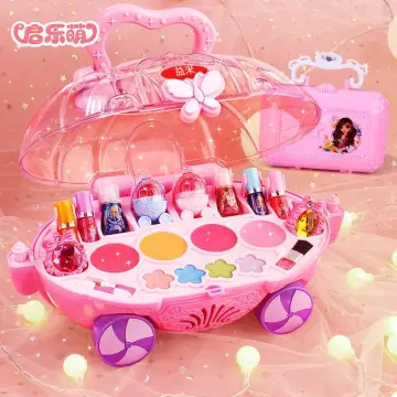 Kids Makeup Cosmetics Playing Box Princess Makeup Girl Toy Play Set  Lipstick Eye Shadow Safety Nontoxic