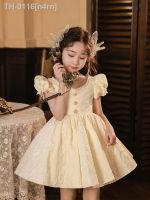 ✿ n4rn Vestidos princesa de baile infantil vestido frisado chique elegante Midi festa trajes batismo