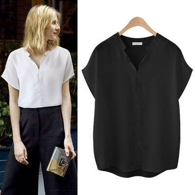 short sleeve blouses plus size