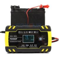 ZZOOI FOXSUR12V 24V 8A Pulse Repair Charger  Motorcycle &amp; Car Battery Charger  AGM Deep cycle GEL Lead-Acid Charger with LCD Display