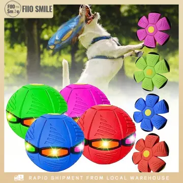 Interactive Dog Toys Flying Saucer Ball For Dog Pet Magic Deformation Ufo  Toy Dogs Training Flying Disc Children S Sports Balls