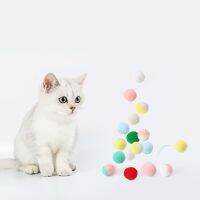 5pcs Cat Interactive Toy Kitten Chew Toy Cat Pompom Ball Toy Random Color Plush Ball Cat Bell Ball Dog Puppy Training Supplies Toys