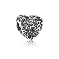 [พร้อมส่ง สินค้าแท้ ? ]  ชาร์มหัวใจแพนโดร่า Openwork Heart Pandora Compatible Bead Charm