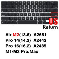 (อุปกรณ์เสริมแป้นพิมพ์ใหม่) แผ่นครอบแป้นพิมพ์สำหรับ Macbook Air 13 M2 Pro 13 M1 Pro 14 16 Max เคสป้องกันผิวซิลิโคน A2337 A2338 A2442 A2779 A248 A2681