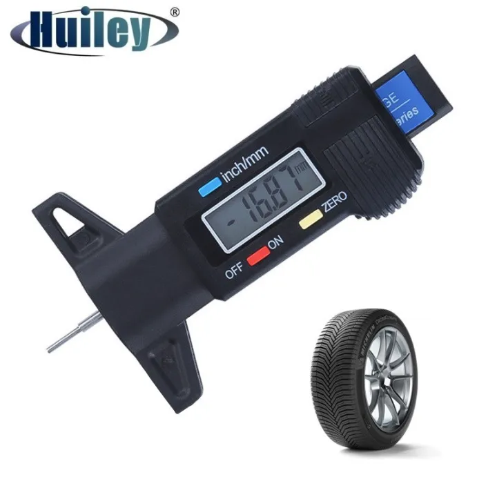 Digital Tire Depth Detection Ruler High Precision Depth Gauge 0-25mm ...