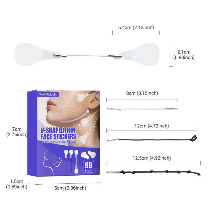 hailicare-60-ชิ้นface-lift-v-สติกเกอร์แพทช์ยกกระชับผิวหน้าเครื่องมือแต่งหน้าคางยกกระชับผิวยกกระชับบวมแพทช์แกะสลัก