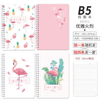 4pcs B5 Cartoon Coil Notebook Cute Girl Journal Notebook Kawaii Diary Sketchbook Office Accessories Agenda Planner for Students