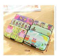 Cute Owl Printed Wallet Case Credit Card Holder 7 Cards Slots Theft Proof with Extra Security Layers Carteira Feminina