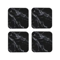 Black And White Marble Coasters Coffee Mats Set Of 4 Placemats Mug Tableware Decoration &amp; Accessories Pads For Home Kitchen Bar