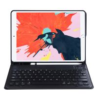 (Sunskyes) สำหรับ iPad Pro C-11B 11นิ้ว (2020) สีลูกอม ABS ที่ถอดออกได้แท็บเล็ตแป้นพิมพ์บลูทูธกรณีพร้อมขาตั้งและช่องเสียบปากกา (สีดำ)