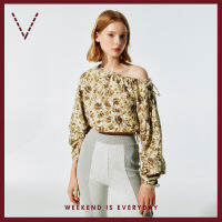 VICKS Off Shoulder Printed Blouse เสื้อเปิดไหล่ พิมพ์ลาย