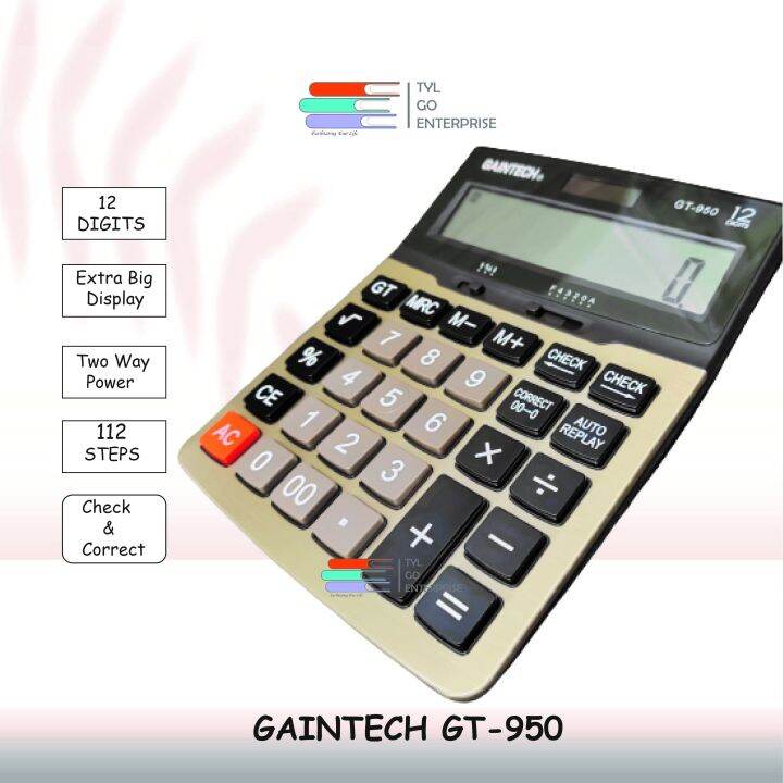 GAINTECH GT950 CALCULATOR/KALKULATOR GAINTECH GT950/计算机 Lazada