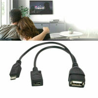 โคนิสตันตัวแยกสายเคเบิลอะแดปเตอร์ไมโคร USB สายไฟตัว Y ทนทาน20ซม. อะแดปเตอร์ USB สายเคเบิล OTG สายข้อมูล